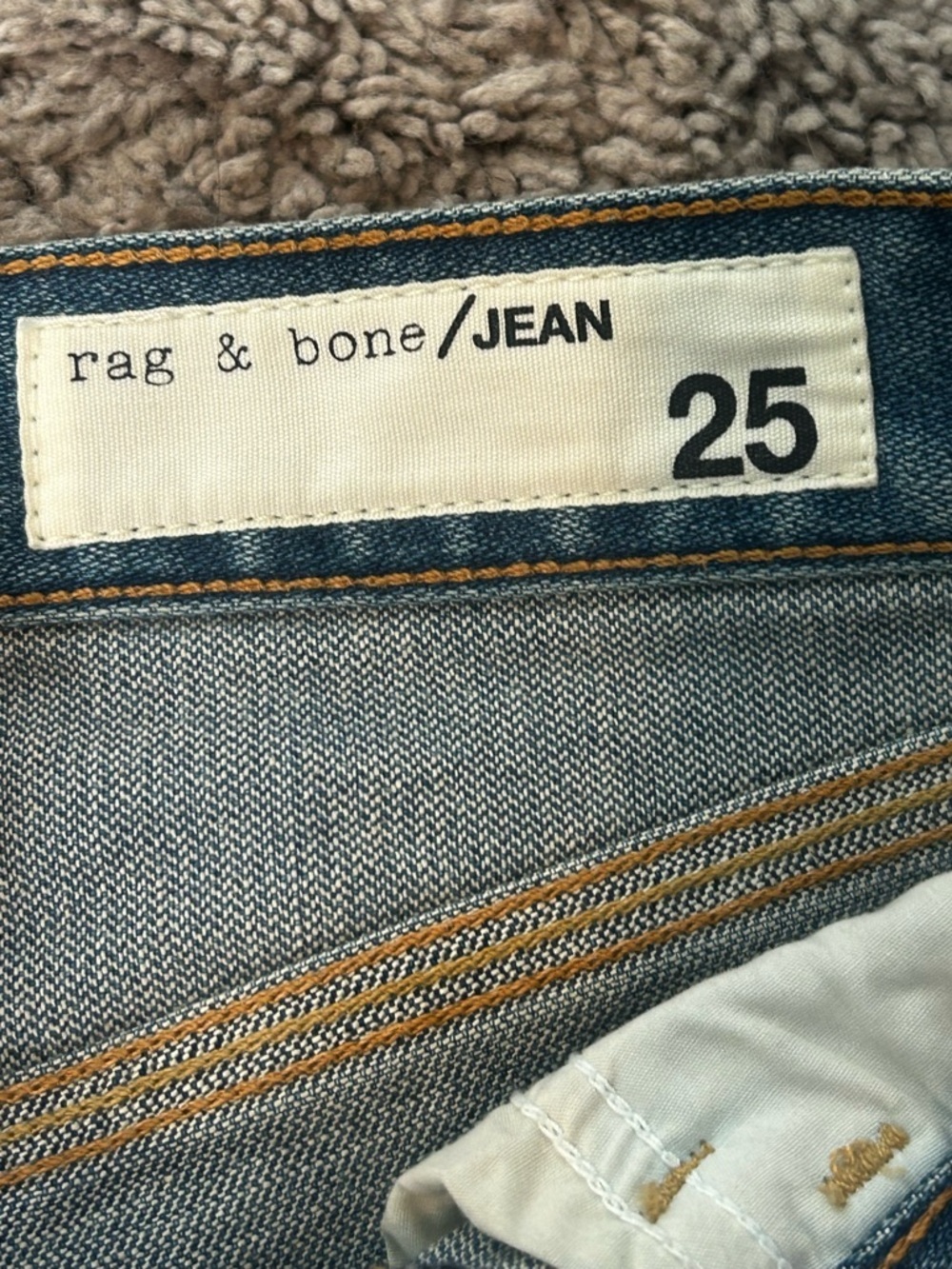 Rag & Bone Blue Denim High-Rise Button-Front Women's Shorts Size 25 - Picture 4 of 7